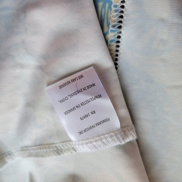 Lily by Firmiana Womens Dress 1XL Plus Maxi Sheath Blue Floral Slip FLO101E - Picture 11 of 11